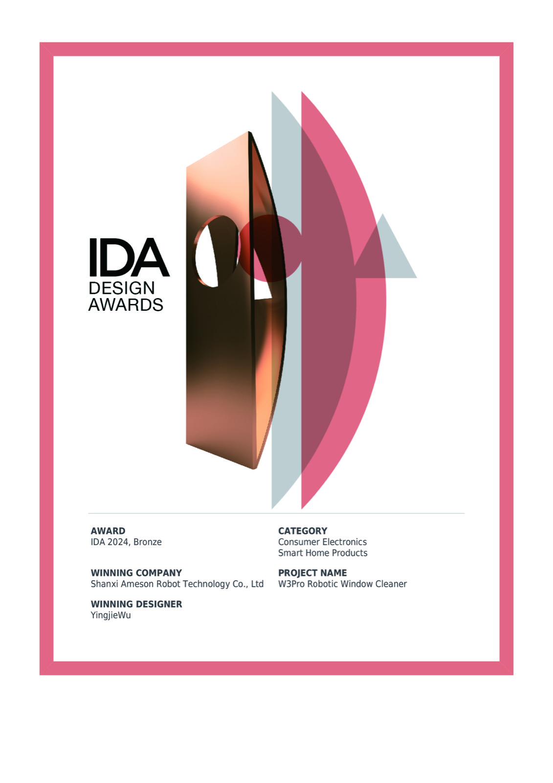IDA Bronze certificate
